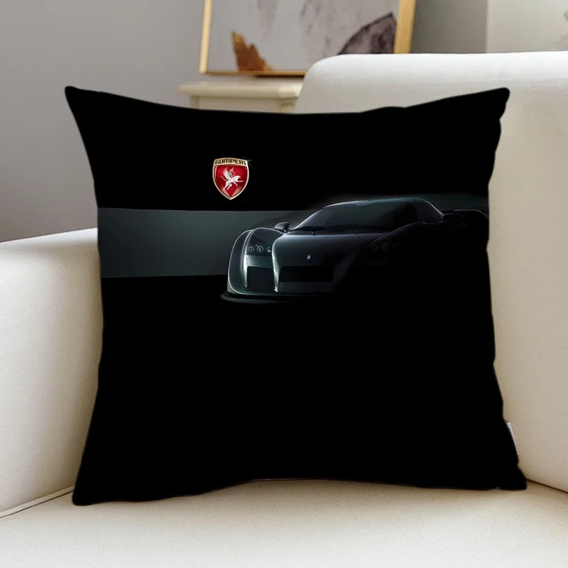 Comfortable pillow room bedroom office coffee shop car pillow living room square pillow cushion tide car logo bolster Home Decor