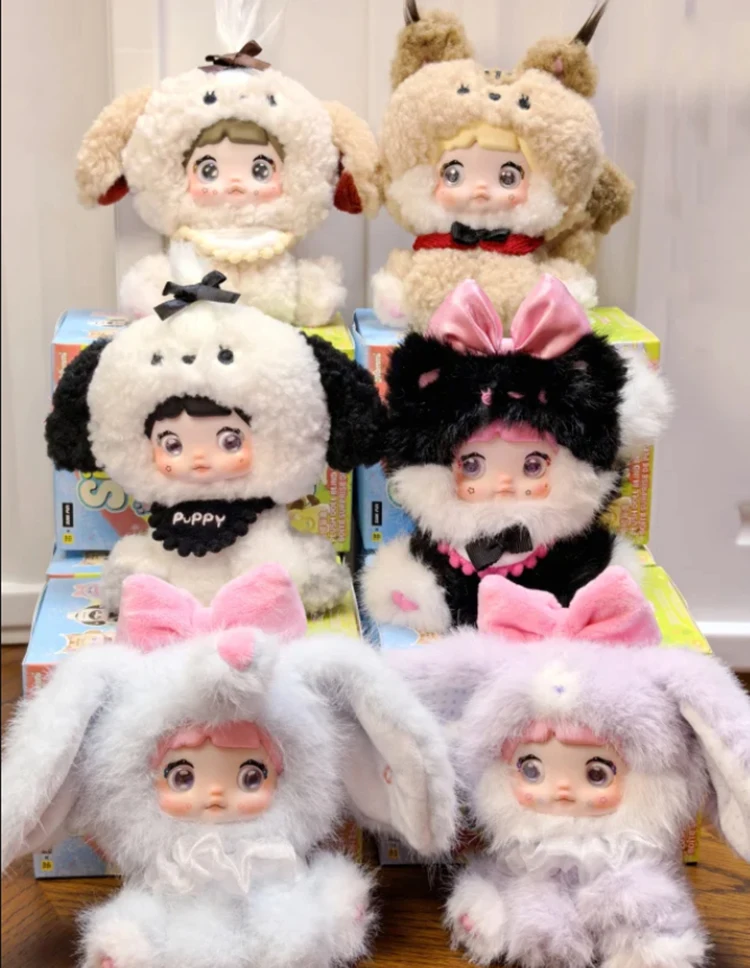 

Виниловая кукла серии Nommi Sitting Zoo, глухая коробка, мягкая, приятная для кожи игрушка для девочек, рождественский подарок, сумка, подвеска, модная коллекционная