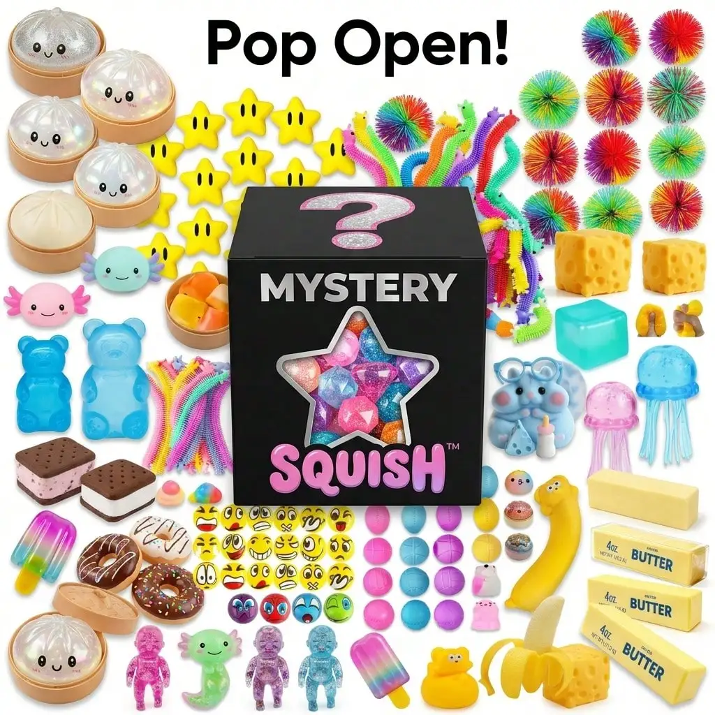 Caja Sorpresa Suave y Adorable – 3 Sorteos Aleatorios Independientes (Mín. 1) 2 Artículos, Hasta 5 Posibles) Set Sorpresa de Alegría