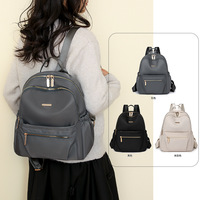 Large Capacity Women Backpack 2024 New Korean Style Nylon Solid Color Casual Travel Backpack Versatile Daypack For Women