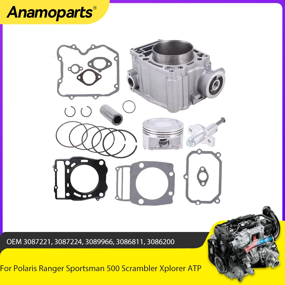 Motor Engine Cylinder Gasket Piston Kit For Polaris Ranger Sportsman 500 Scrambler Xplorer ATP Worker Top End 4X4 96-10 3087221