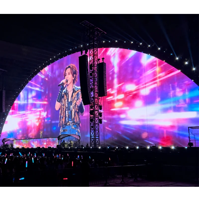 Outdoor Rental LED Display Full Color Lightweight Flexible Waterproof Anti-Fog Screen for Music Festival
