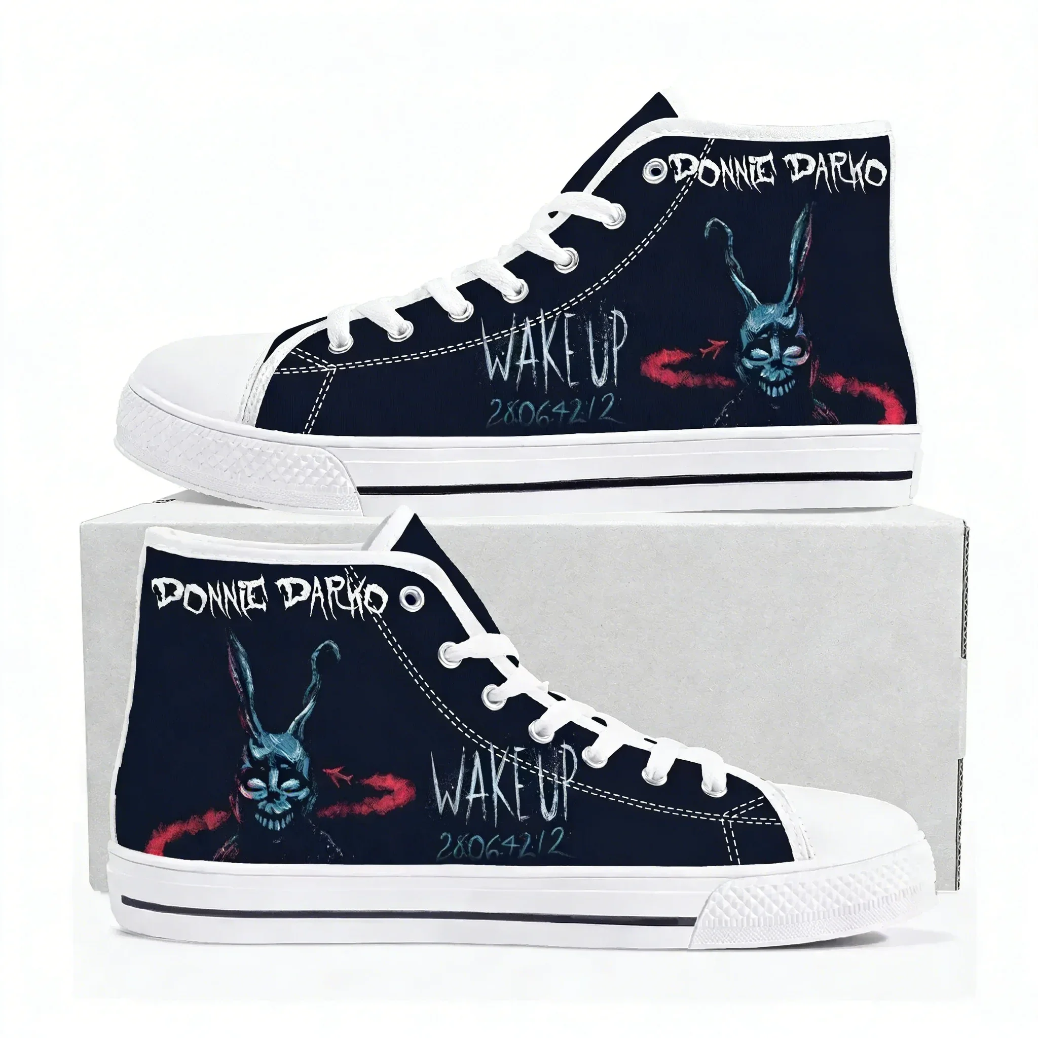 

Donnie Darko High Top Sneakers Mens Womens Teenager Canvas High Quality Sneaker Casual Custom Made Shoes Customize DIY Shoe