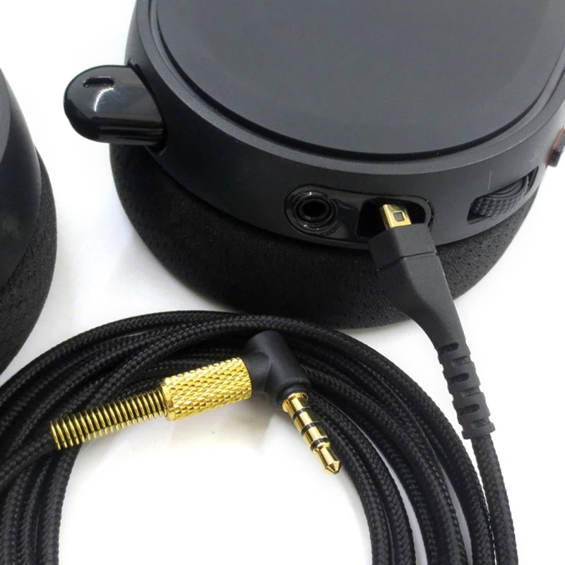 2024 New Replacement 3.5mm Nylon Gaming Headset Audio- Cable For Steelseries Arctis 3/5/7/Pro For Laptop 2m Long