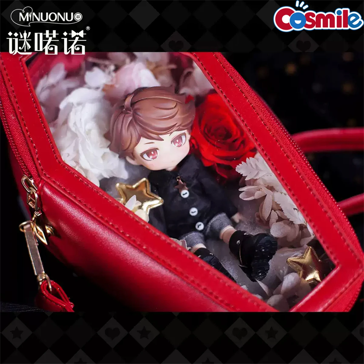 OB11 BJD Doll Coffin Transparent Mini Bag Gothic Banpaia Vampire Coffin Girl Storage Box Shoulder Bag Vampire Coffin Storage Box