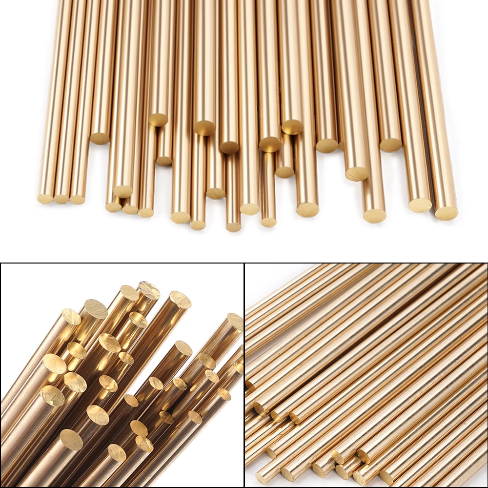 4mm/5mm/6mm Copper Bars Round Rods High-Precision Solid Brass for DIY Project Tool Handle Model Making Hardware Processing