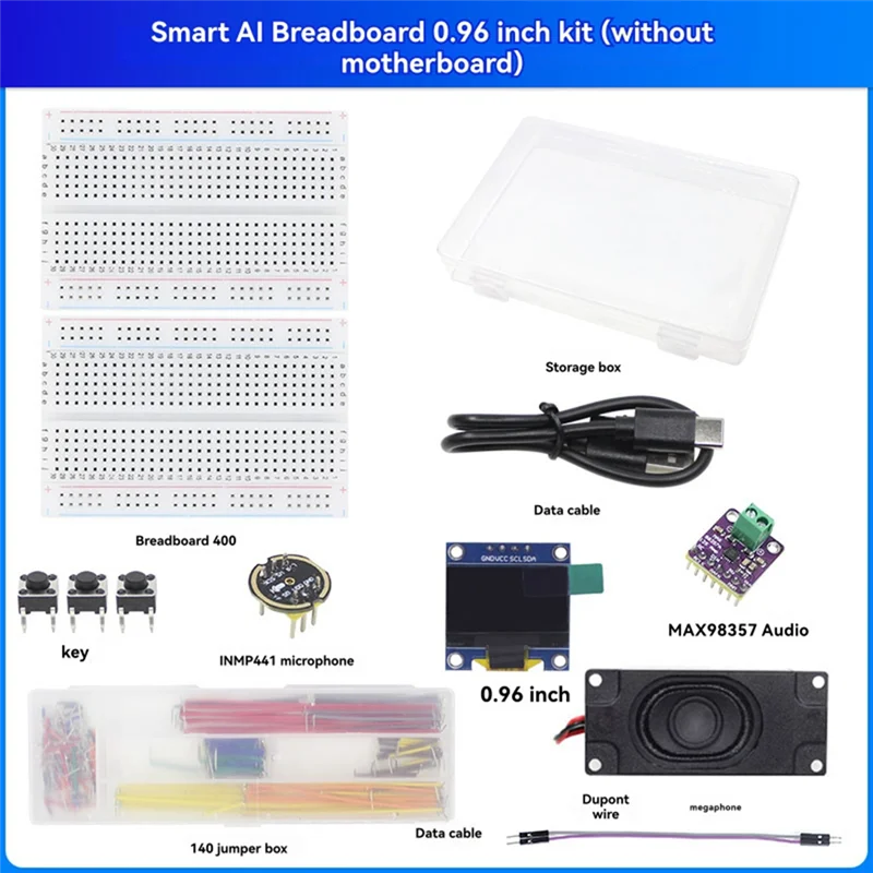-A25M AI Voice Chat Robot Breadboard 0.96 Inch LCD Display Kit For AI Voice Chat Robot ESP32-S3 Development Board