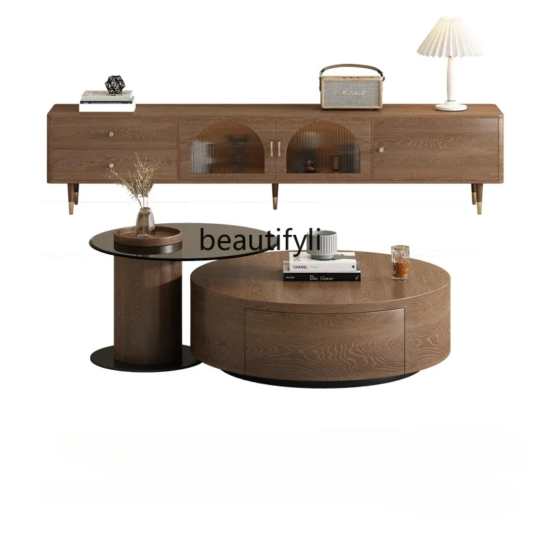 

Роскошный домашний кофейный столик для гостиной светильник, комбинированный шкаф для хранения, напольный шкаф