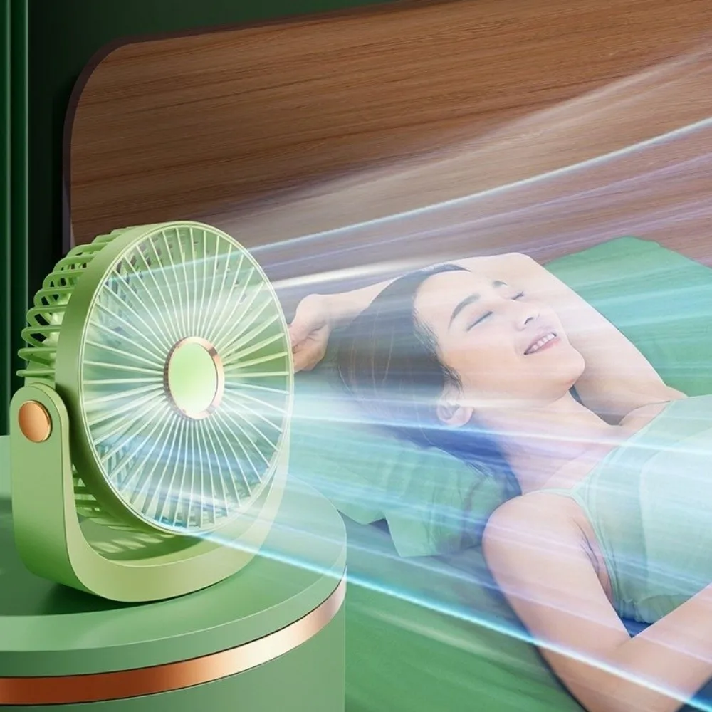 Portable 5 Speeds Desktop Fan Adjustable Tilt 360° Rotation Ceiling Fan Quiet Operation Air Circulator Electric Table Fan Dorm
