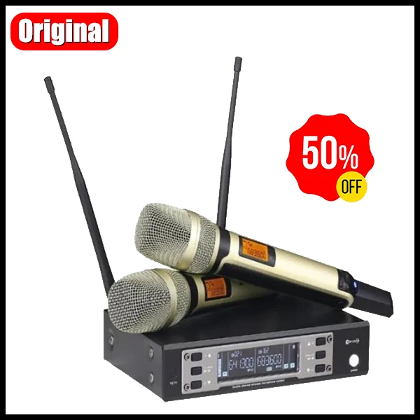 Original EW135G4 One To Two New Wireless Microphone System Live Stage Singing Mic UHF Long Distance Professional Handheld Mic