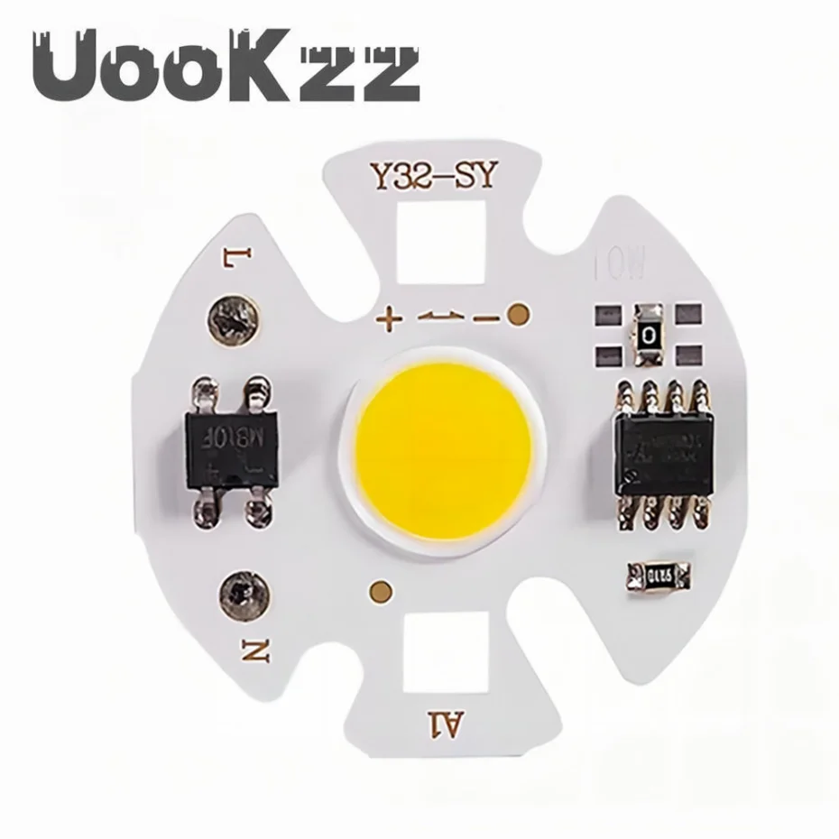 UooKzz Y32 COB lampa diodowa LED matryca AC 220V 3W 5W 7W 9W 12W dla reflektora reflektora bez potrzeby jazdy lampa projektorowa koraliki żarówki