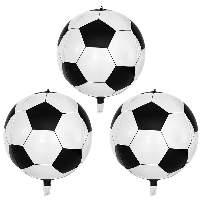 22 Inch Football Theme  Foil Balloons Black White Soccer Helium Balloon Sport Birthday Party Decorations Supplies Kids Gife Toy