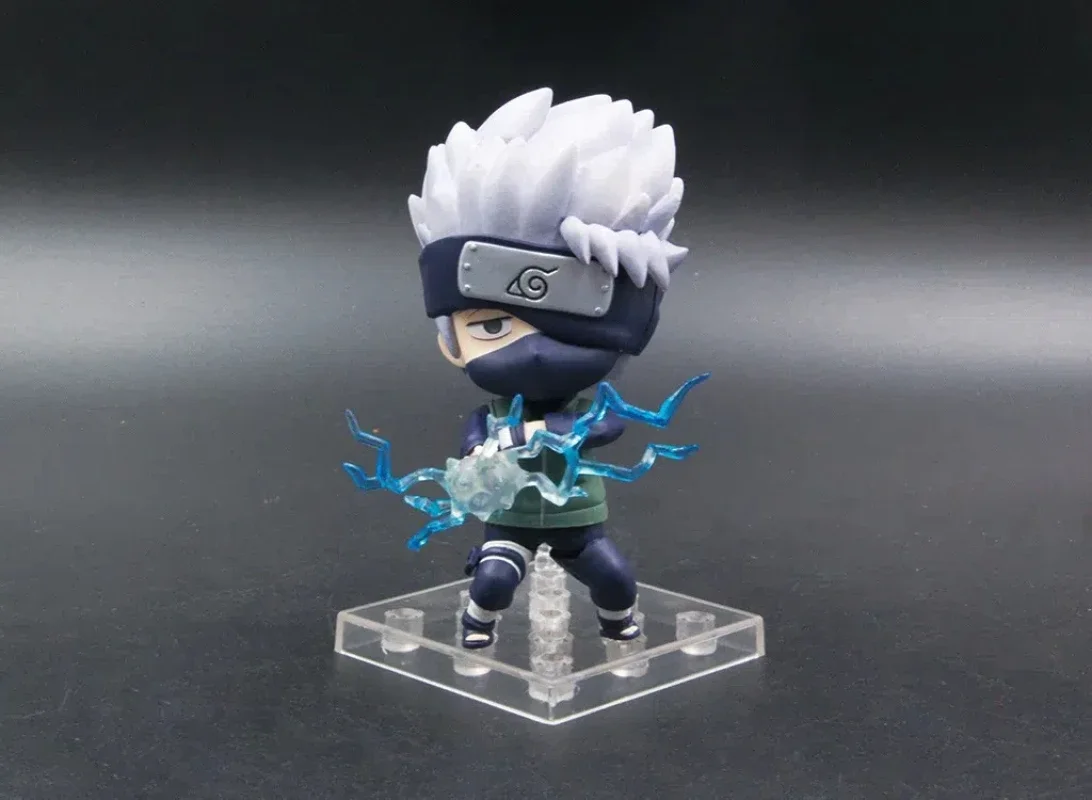 Figuras de acción reemplazables de Anime Naruto Hatake Kakashi kawaii versión Q, modelo de PVC, decoración de escritorio, regalos de juguete en caja, 10CM