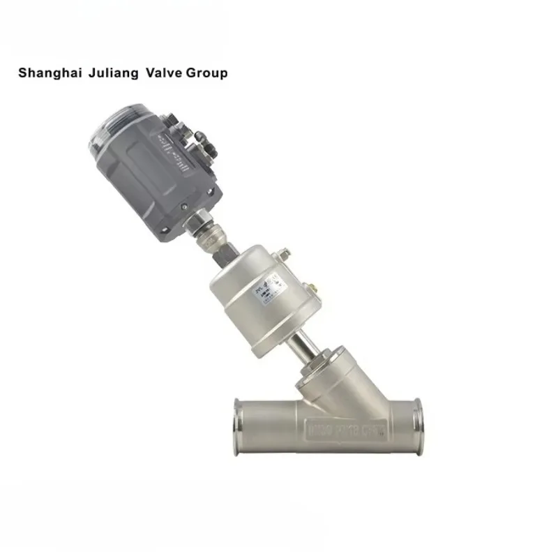 

J3 threaded air controlled pneumatic adjustable angle seat valve