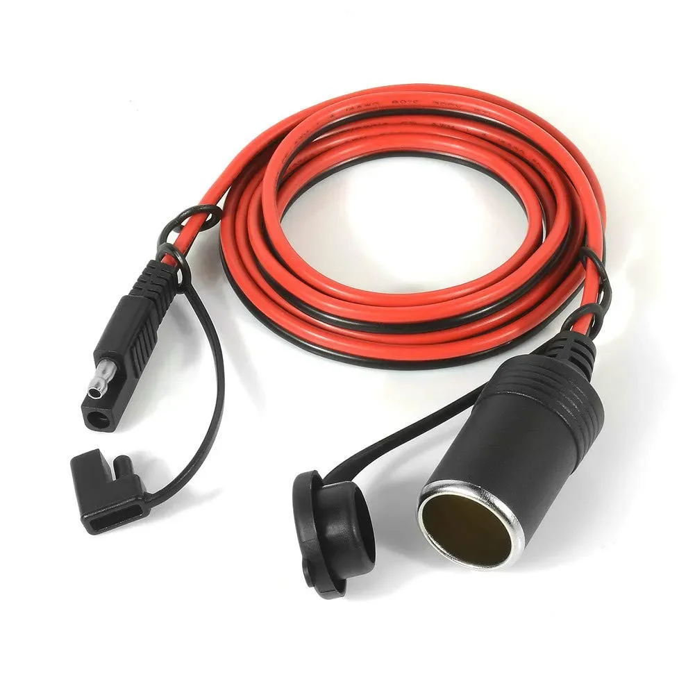 

SAE To Car Cigarette Lighter Female Socket To SAE Quick Disconnect Extension Cable 150cm 14AWG Heavy Duty Power Supply Cord