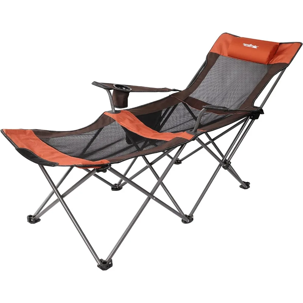 

Folding Camping Chair Beach Chairs Mesh Reclining for Adults Portable Outdoor Lounger Lightweight Sun Chairs with Carry Bag