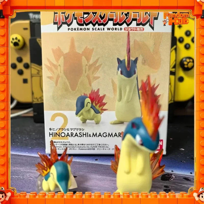 Genuine Bandai Pokemon Scale World Johto Region Cyndaquil Chikorita Pichu Aipom Marill Totodile Umbreon Actiuon Figure Model Toy view 4