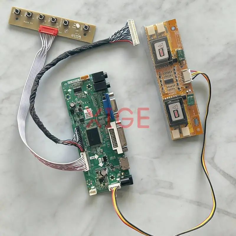 Matrix Controller Drive Board Fit LTM170E6 LTM170E4 LTM170E8 LTM170E5 4-CCFL 1280*1024 1280x1024 LVDS-30Pin HDMI+DVI+VGA DIY Kit