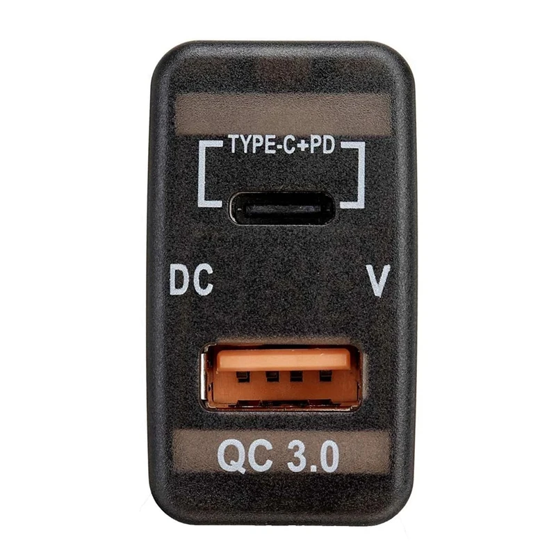 5X Car Type-C + PD QC3.0 caricabatterie Dual USB Adapter presa cruscotto voltmetro per Landcruiser Prado FJ Cruiser Hiace RAV4