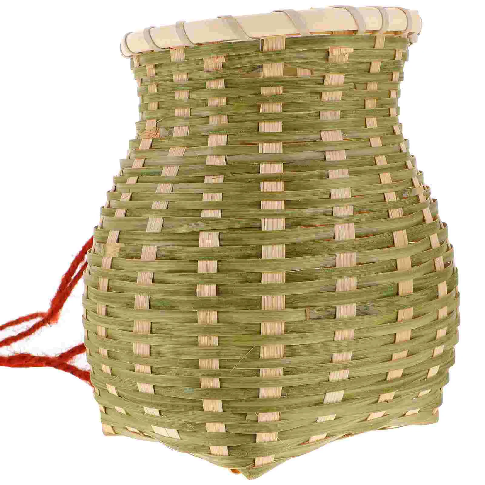 10PCS Bamboo Storage Pack Basket Ethnic Woven Knapsack Style Decorative Knapsack Small Basket for Fishing Tackle