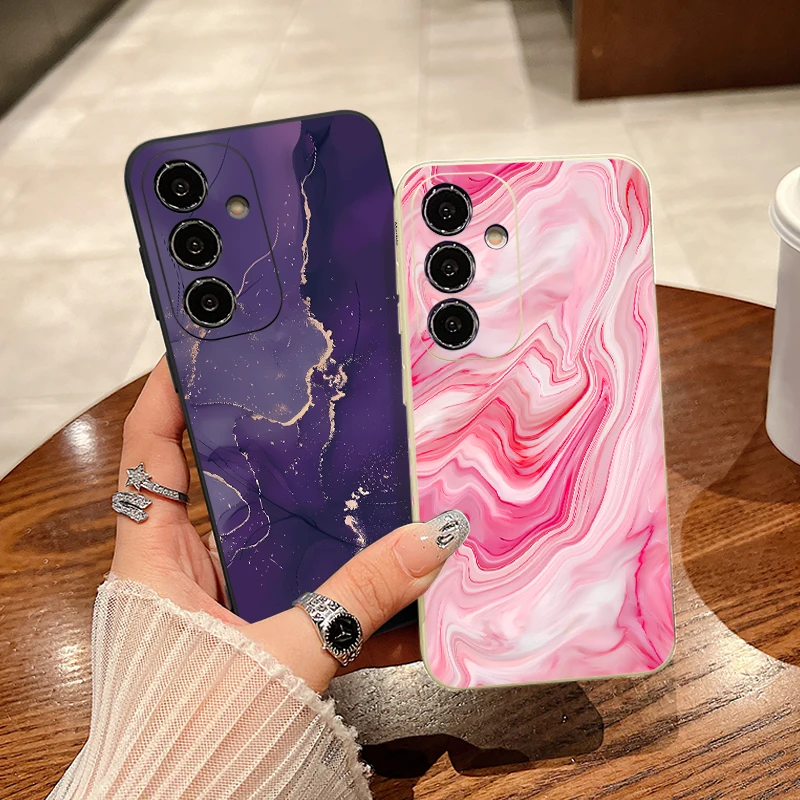 Bunte Marmorhülle für Samsung Galaxy S26 S25 S23 S24 Ultra A18 A57 A17 A55 A37 A56 A16 A25 A15 S25 FE Weiche Silikon-TPU-Hülle – Detail 3