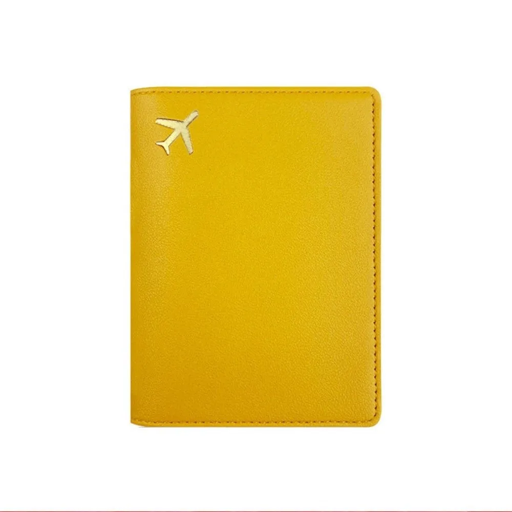 

PU Leather Passport Holder Waterproof Portable Storage Passport Case Lightweight Solid Color Credit Card Wallet Travel Organizer