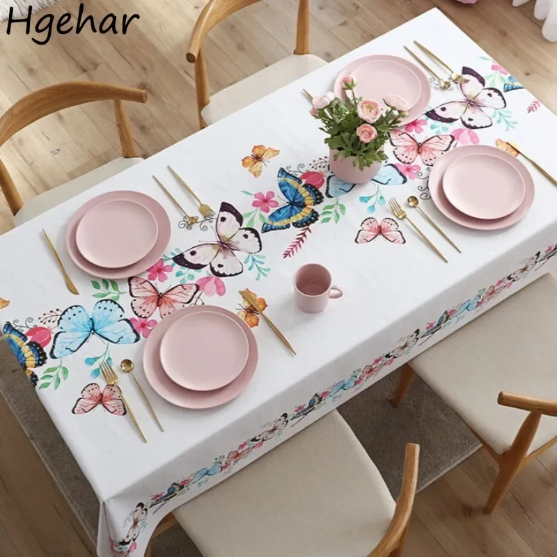 Nordic Style Tablecloth Waterproof Scald-proof Rectangular Household Padded Table Linen New Chic Wash-free Cleaning Oil-proof