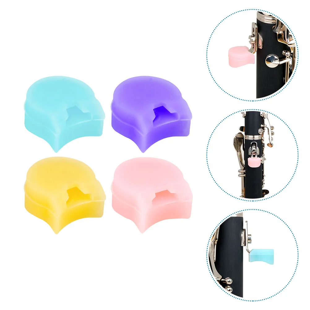 

4 Pcs Major Clarinet Thumb Rest Electric off Silica Gel Emergency Silicone Finger