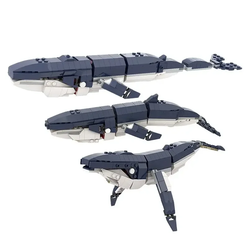 

DIY 7 In1 Whales Model Building Block Bricks Deep Sea Killer Whale Ocean Polar Zoo Series Animal Toy Kid Boy Education Best Gift