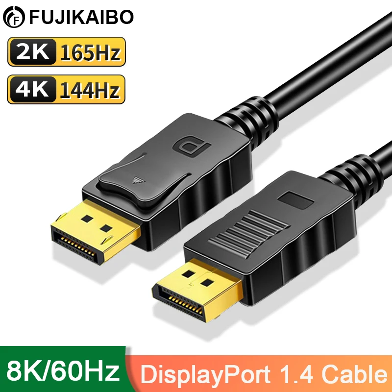 8K DisplayPort Cable DP1.4 to DP 240Hz Cable 8K 4K 144Hz 165Hz HD Audio Adapter For Video PC Laptop TV 8K 60Hz Display Port Wire