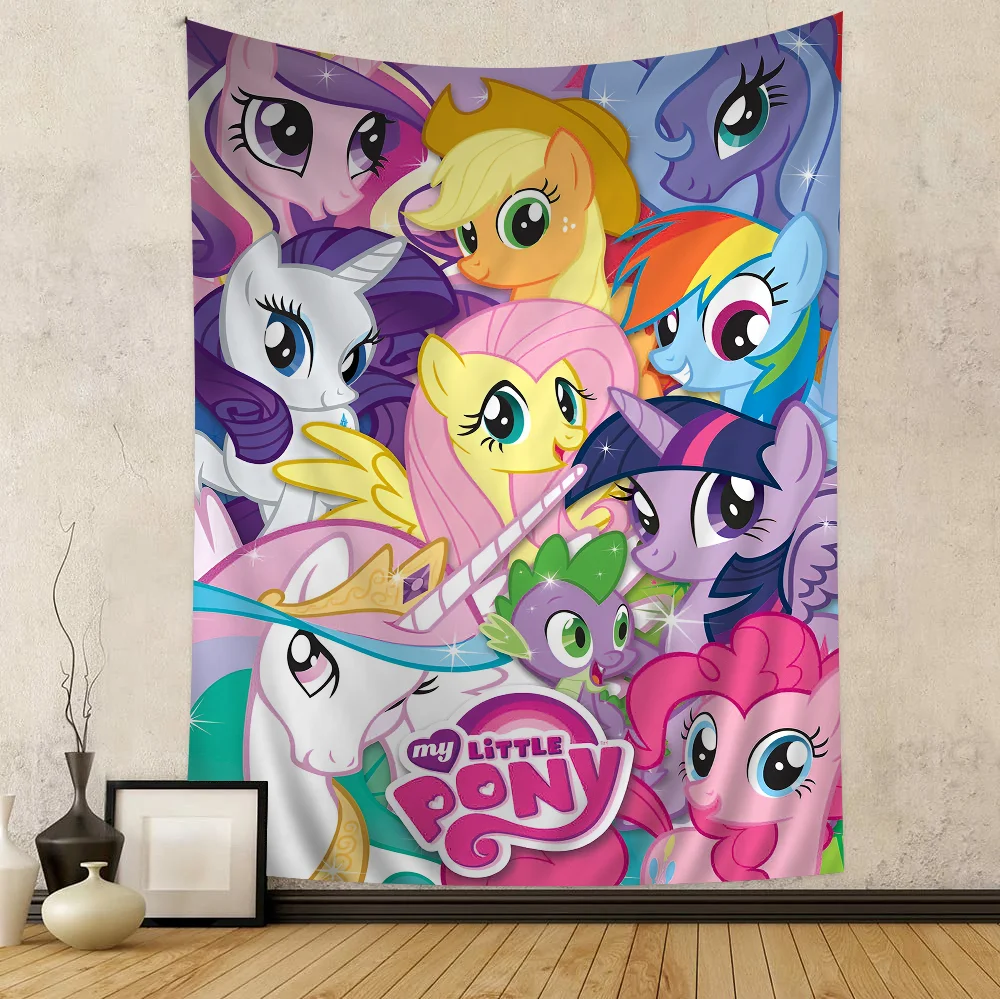 Cute M-My Cartoon P-Pony L-Little Anime arazzo appeso tarocchi Hippie tappeti da parete dormitorio Home Decor