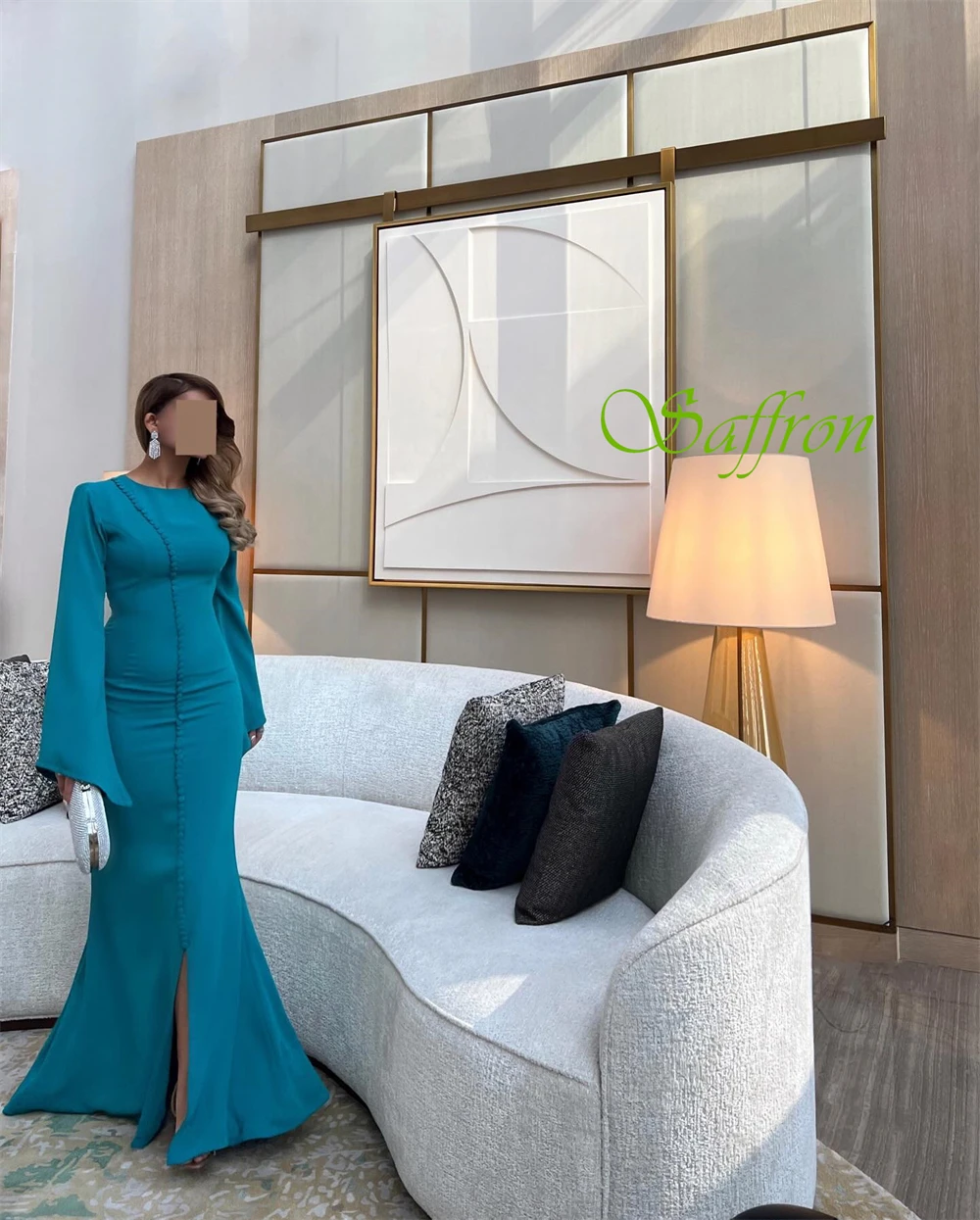 تخصيص عالية الجودة طاقم الرقبة الساتان مساء اللباس رائعة حورية البحر فساتين لحضور الحفلات الموسيقية عالية الجودة فساتين العودة للوطن للمرأة