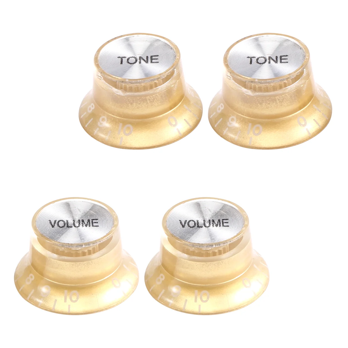 Big sale 4 Pcs Speed Control Knobs 2 Tone 2 Volume for Gibson LP SG Guitar Golden Knobs Guitar Accessories