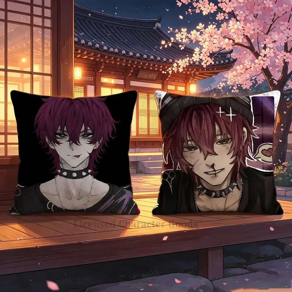 Killer Ronin Chat 30x30 35x35 40x40 45x45 50x50 cm Fade Resistant Throw Pillow Cover Pet Friendly Patio Sofa Decor