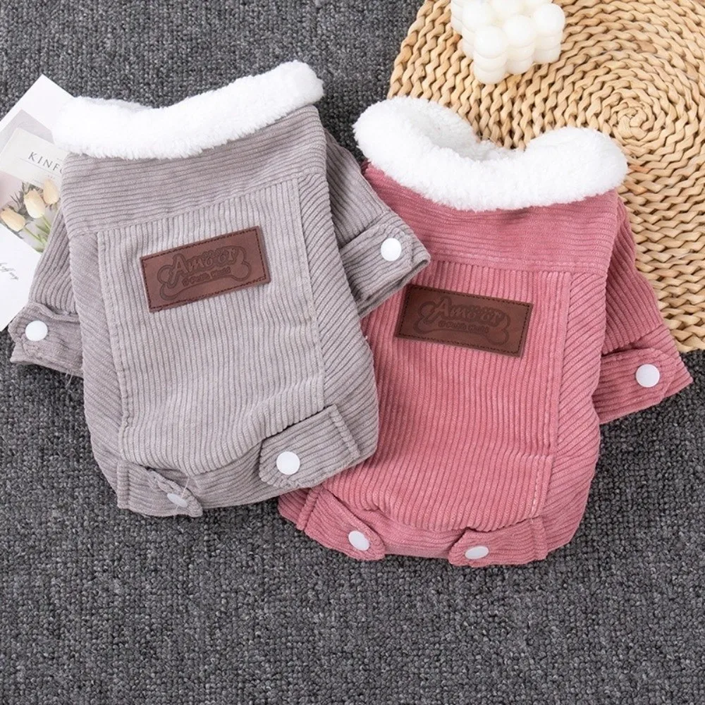 Fashion Winter Dog Warm Clothes Windproof Lining Dog Hiking Jacket Thickened Cute Dog Vest Coat for Small Medium Dog