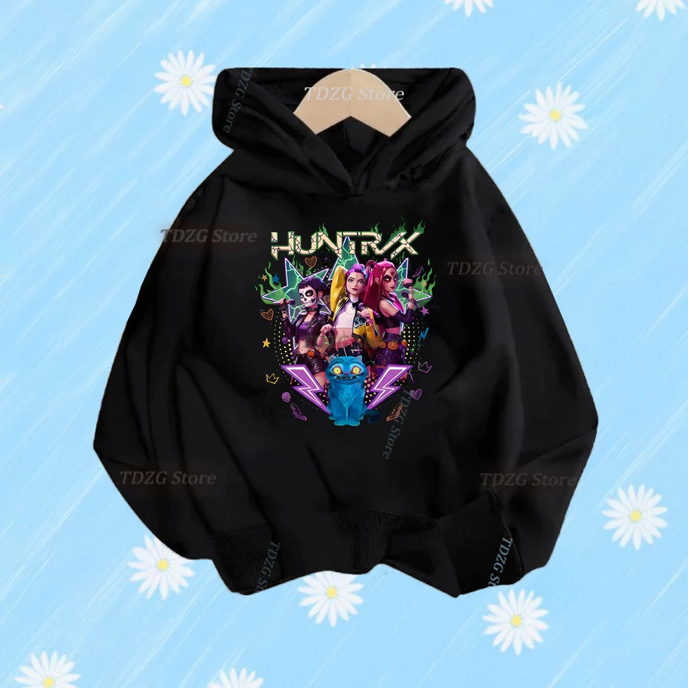 

KPop Demon Hunters Huntrix Boys Hoodies Girl Fashion Children Hoodie Casual Pullovers Sweaters Long Sleeves Kids Autumn Clothes