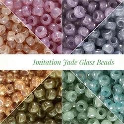 1.5/2/3mm Japan  Imitation Jade Glass Beads Rice Beads Are Used To Make Jewelry Bracelets Necklaces And Loose  5Gram Beads