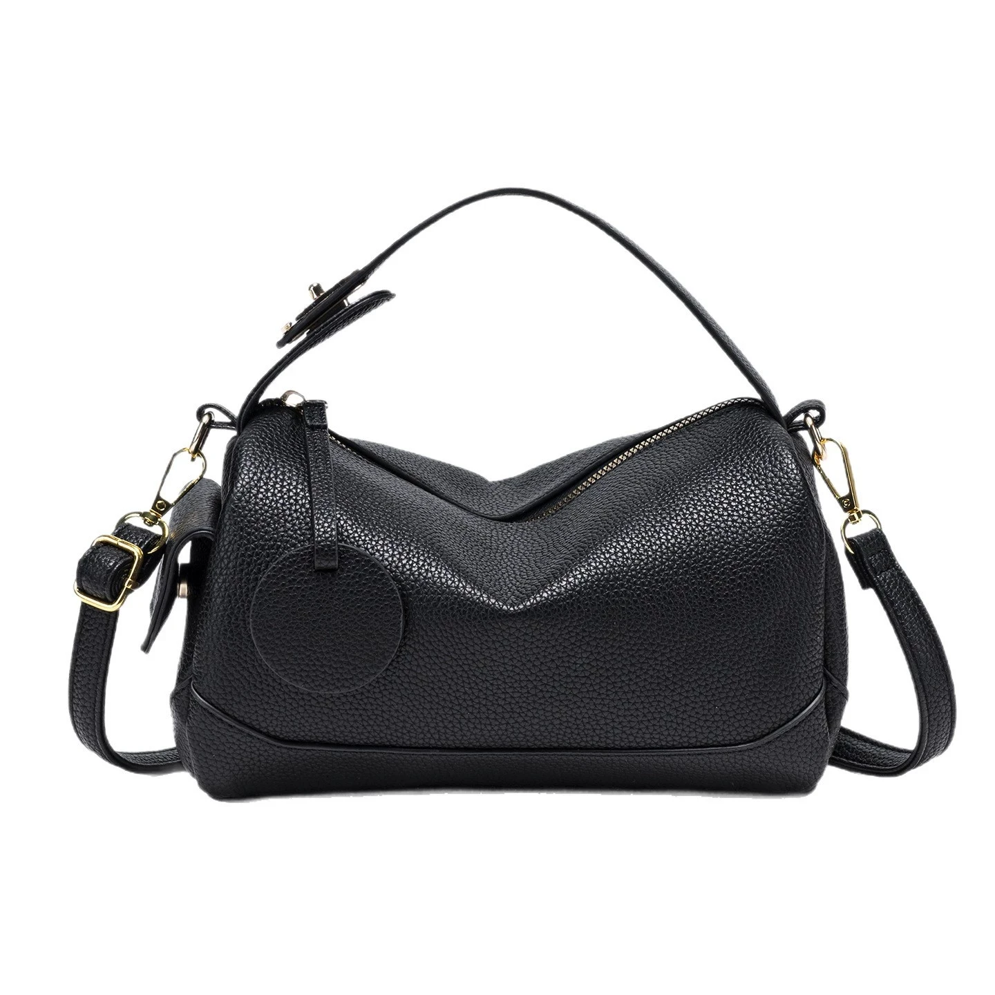 Fashion Chain Foldable Women's Clutch Lychee Pattern Small Shoulder Crossbody Bag for Daily Casual Armpit Handbag