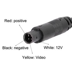 Car Backup Reverse Camera Signal Harness 4-Pin Adapter Backup Car Male To CVBS RCA Female Connector Wire Harness