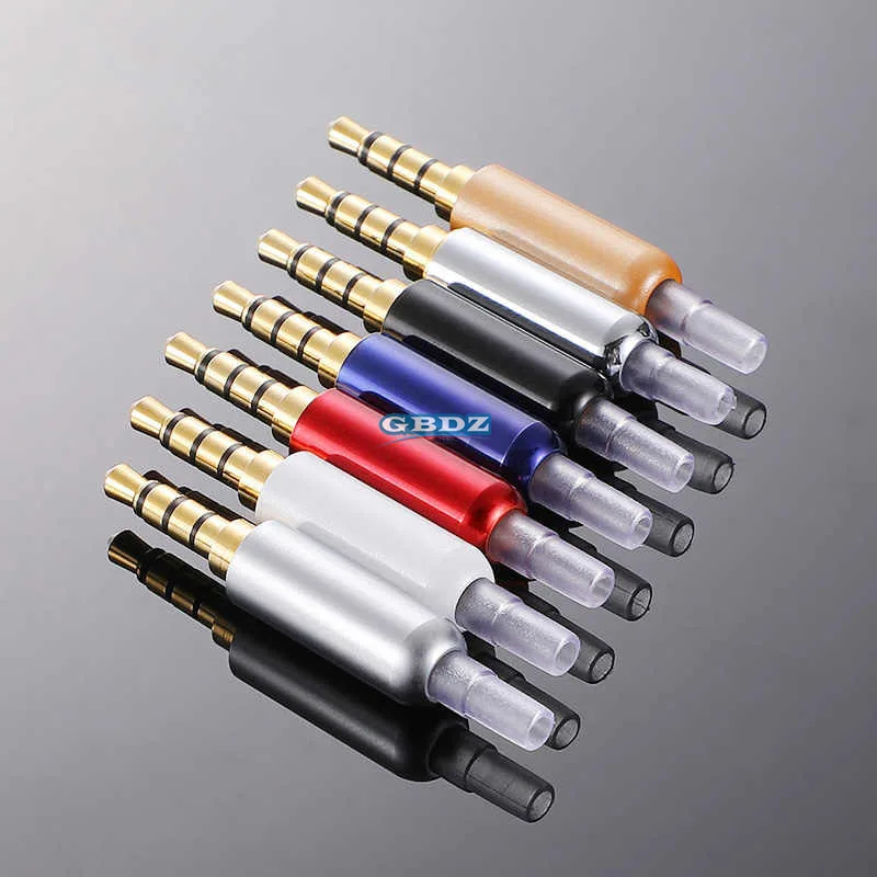 

Gold Plated 3.5mm Audio Jack For Mobile Phone Repair DIY Plug 3.5mm 3/4 Section Stereo Dual Channel Headphone Adapter Male Femal