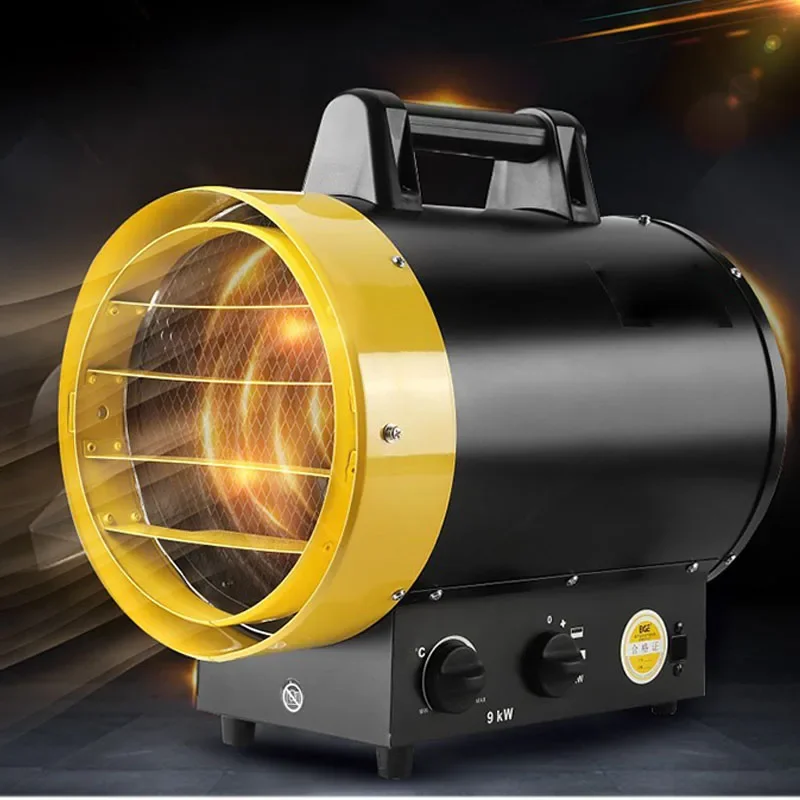 9KW 380V เครื่องทําความร้อนอุตสาหกรรมกําลังสูงห้องน้ํากันน้ําสํานักงานเครื่องทําความร้อนอบแห้ง