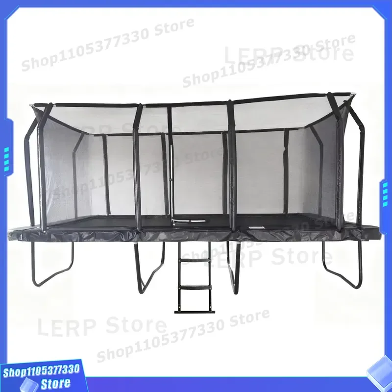 10x17ft Outdoor Garden Trampoline with Safety Net Foam Padding Galvanized Steel Frame for Kids Playground Customizable PVC