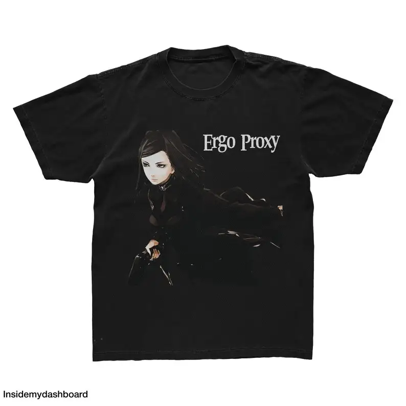 Ergo Proxy Re'L Mayer Enforcer T-Shirt, Japanese Sci-Fi Anime, ReL Mayer, Proxy Vincent Law Tee