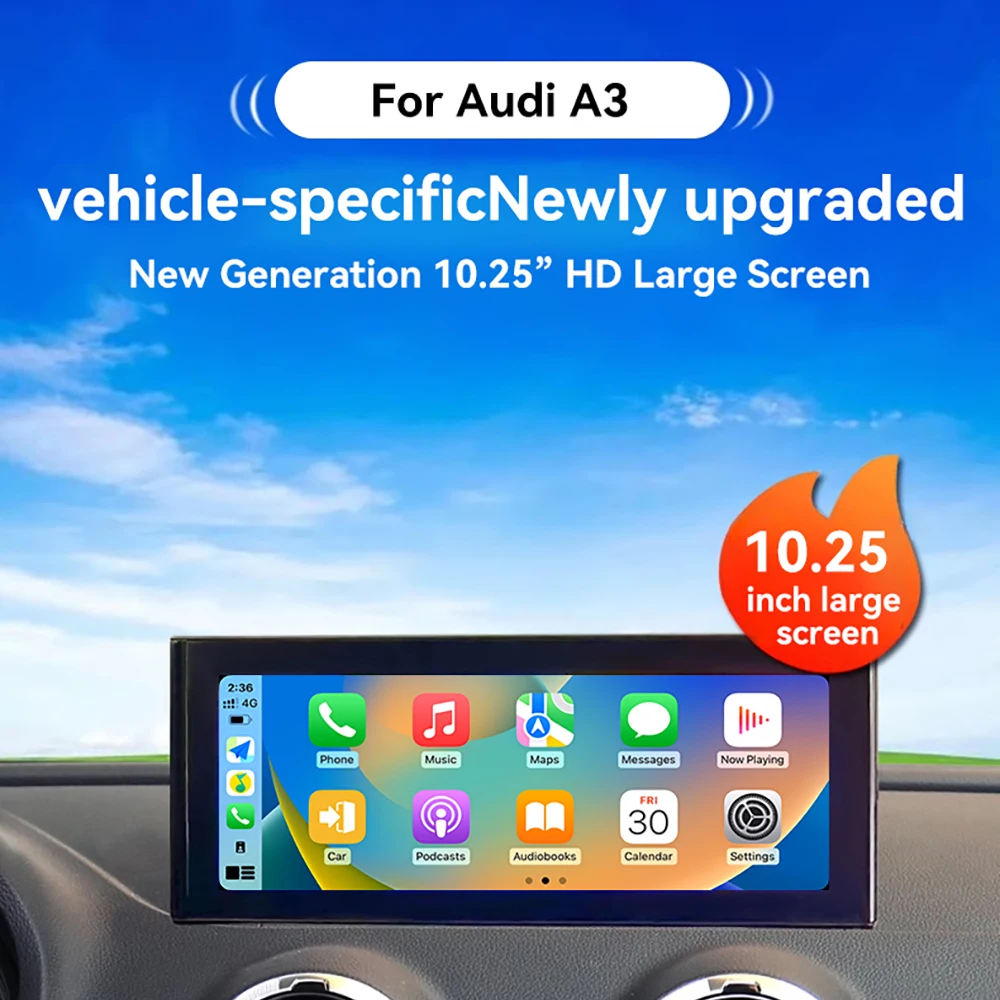 10.25''Android 13 for Audi A4 Q5 A5 Q3 Touch Car Screen Navigation Apple Carplay Car Radio DSP BT Multimedia Player 4G WIFI Led