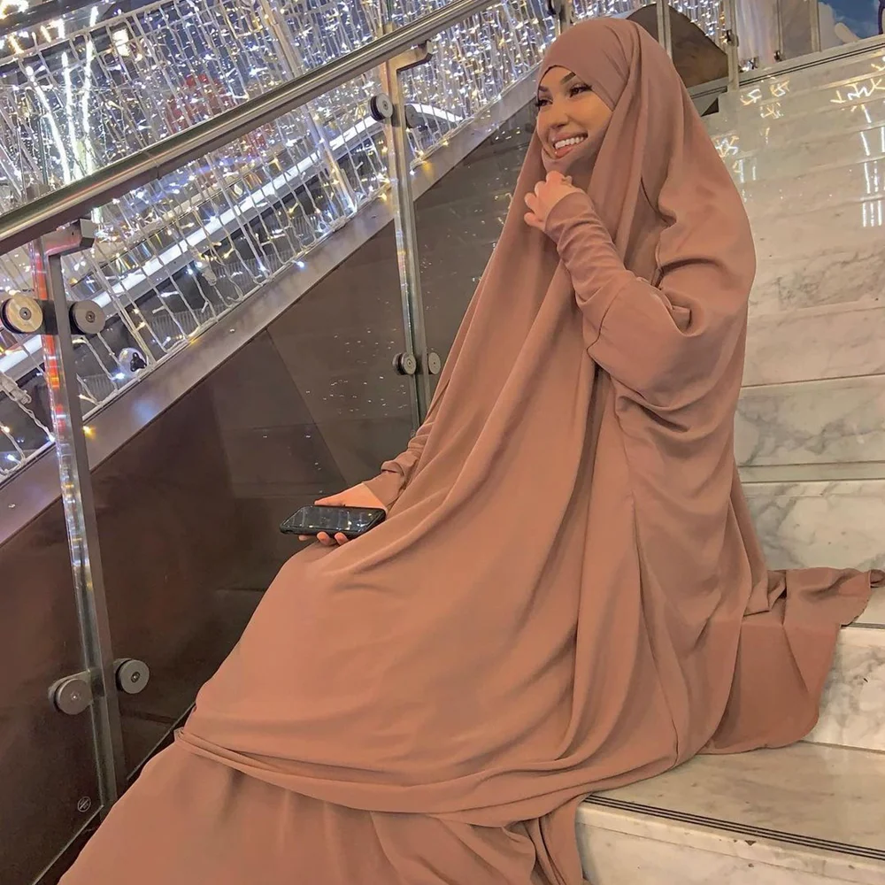 

15 Colors Ramadan Eid Muslim Prayer Garment Dress Women Abaya Jilbab Hijab Long Khimar Robe Abayas Islam Niqab Djellaba Burka