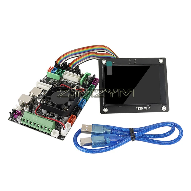 Mini KP5 Control Board 32Bit with TMC2225 Driver, 3.5Inch LCD Screen, 4010 Axial Cooling Fan, 3D Printer Parts Motherboard