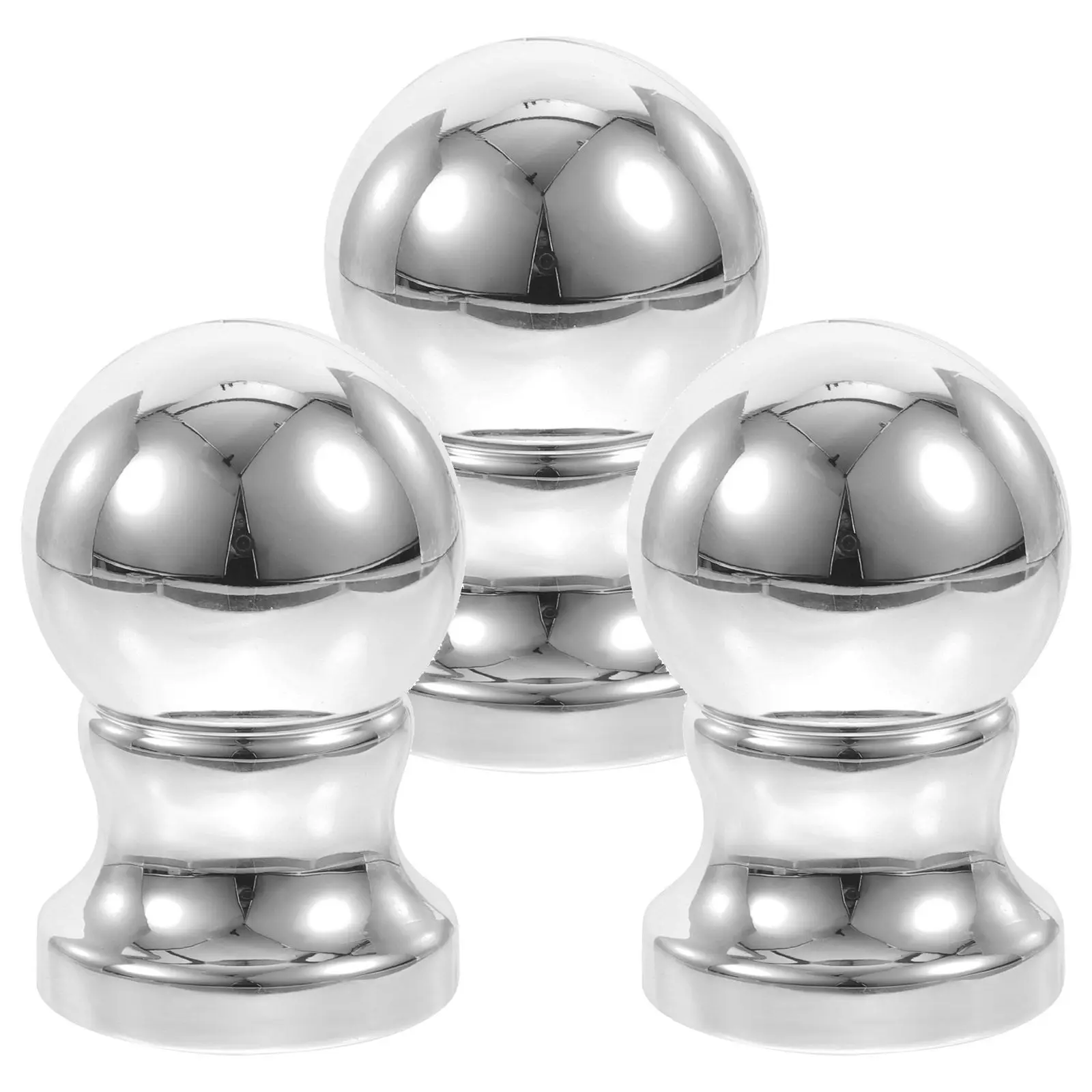3Pcs Swivel Flag Pole Ball Topper Smooth Finish Flagpole Finial for Indoor Outdoor Flags Flag Pole Accessories Parts