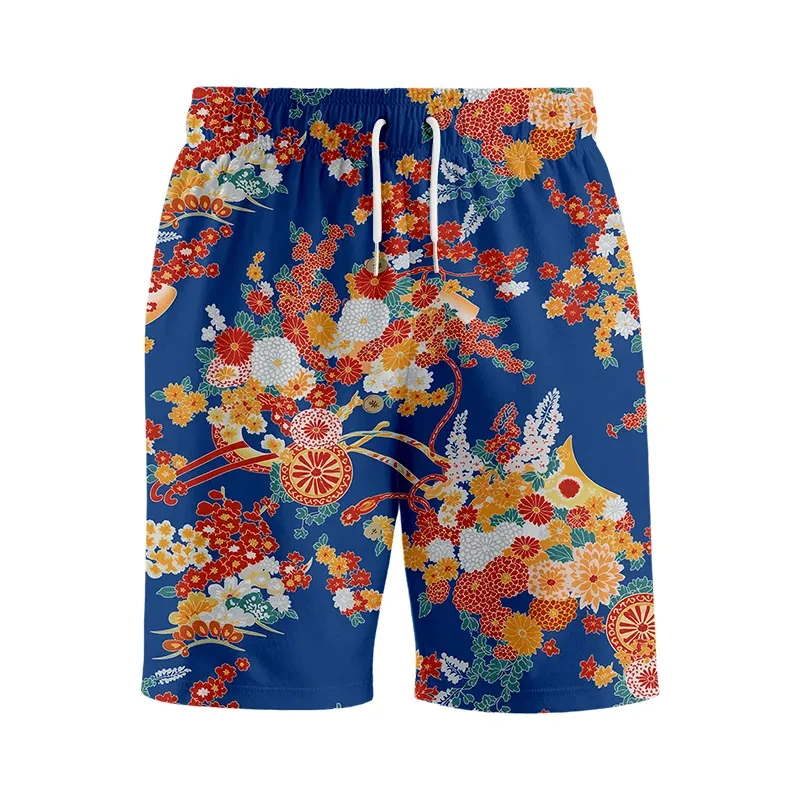 

2026 Summer Fashion New Men's Limited Edition Flower Swimmers 3D Printed Sports Shorts Casual Street Wear Loose Shorts Large