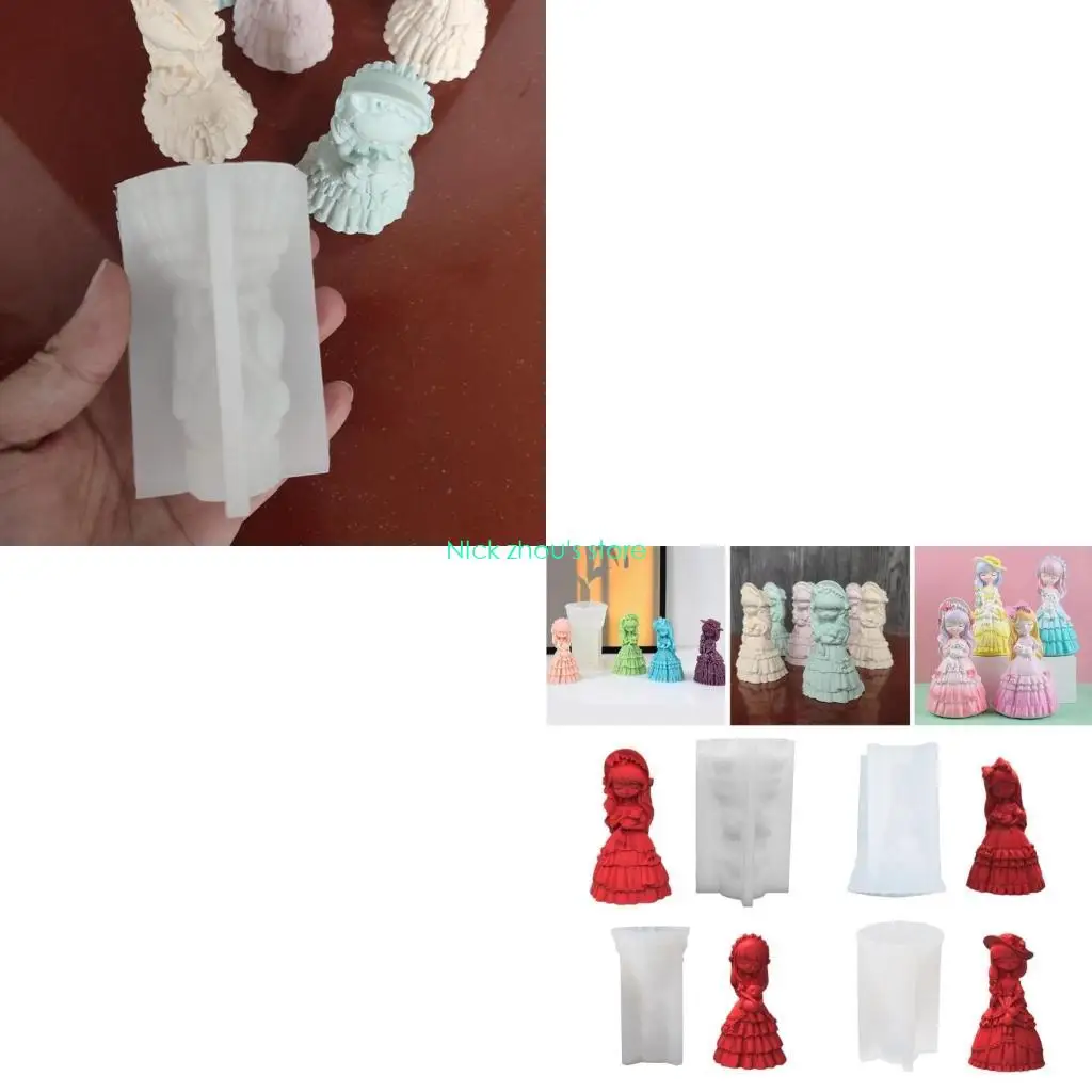 

E15E форма для девочек, DIY формы для свечей, силиконовый материал, идеальный подарок для любителей ручного изготовления