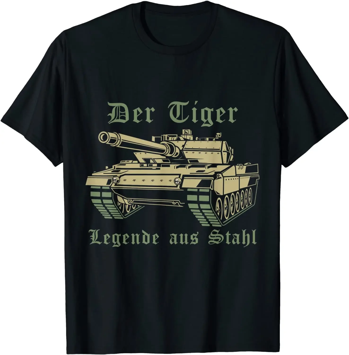 The Tiger The Legend Made of Steel Tank Vehicle Army T-Shirt. Summer Cotton Short Sleeve O-Neck Mens T Shirt New S-3XL